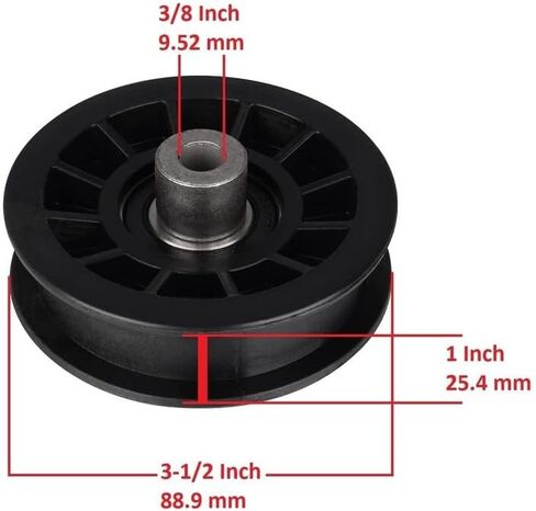 #Uus Parts Transmission Drive Pully Flat Idler Pulley لـ Husqvarna YTH2146XP YTH2242T YTH2246 (فصيلة#96255003) in Saudi Arabia