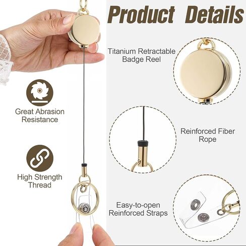 Retractable Lanyard Lanyards for ID Badges and Keys Cute Teacher Lanyard for Women Natural Wood Lanyards with ID Holder in Kuwait