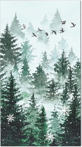 40Pcs Natural Scenery Paper Napkins - Watercolor Disposable Luncheon Dinner Napkins with Mountain, Lake, Forest & Bird Designs, 4.3 x 7.9 Inch for Wedding,Birthday,Holiday,Baby Shower,Bridal Shower in Saudi Arabia