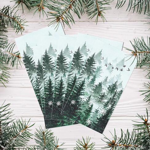 40Pcs Natural Scenery Paper Napkins - Watercolor Disposable Luncheon Dinner Napkins with Mountain, Lake, Forest & Bird Designs, 4.3 x 7.9 Inch for Wedding,Birthday,Holiday,Baby Shower,Bridal Shower in Saudi Arabia