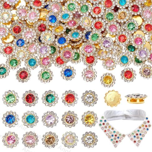 160 PCS Gems Pearls for Crafting, White Pearls Sew on Rhinestones, Crystal Glass with Metal Base Pearls Claw Flatback Rhinestones, 12MM 14MM Bedazzling for Clothes Shoes Hats Bags & Sewing Accessories in Kuwait