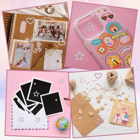 5 Sheets Face Gems Stickers Self Adhesive, Heart Face Stickers, Rhinestones Pearl, Faces Jewels for Eye Hair Body Nail in Saudi Arabia