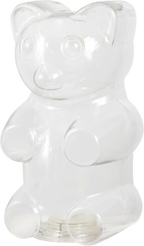Clear 7 Inch Small Bear Shape Piggy Bank, Plastic Piggy Bank with Twist Cap and Slot for Adults Kids Openable, Reusable Money Saving Box for Birthday in Kuwait