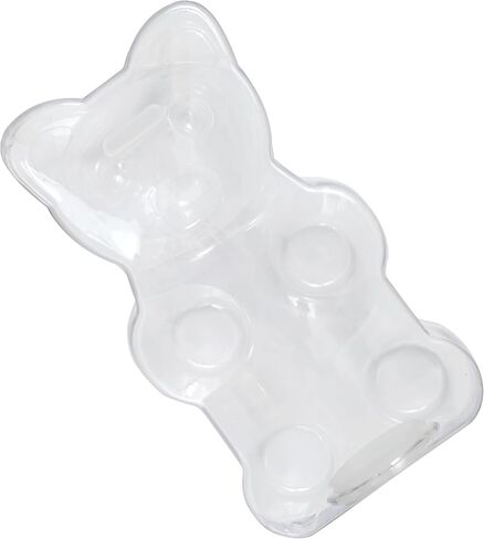 Clear 7 Inch Small Bear Shape Piggy Bank, Plastic Piggy Bank with Twist Cap and Slot for Adults Kids Openable, Reusable Money Saving Box for Birthday in Kuwait