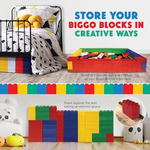 Big Blocks for Kids Ages 4-8 — Indoor & Outdoor Blocks for Kids Games — Large Building Blocks (24 pc with 2 Cars) Big City Set in Saudi Arabia