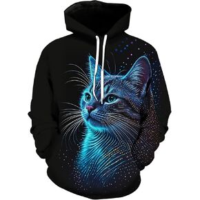 Aueoero 3D Print Hoodies for Teen Boys Pullover Hoodie Sweatshirt for Birthday Gift in Kuwait