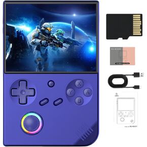 RG40XX V RETRO GAME CONSOLE CONSOLE 4 بوصة 640*480 شاشة IPS 3200MAH CARD 64G TF تدعم عدة محاكاة نظام Linux (Black- 64g) in Kuwait