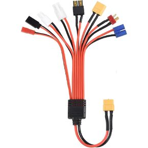 RC Lipo Battery Charger Adapter Connector Wire 8 in 1-موصل عالمي إلى كبل توصيل XT60 لـ TRX و T-Plug و Futaba و Tamiya Mini و Xt60 و EC3 و JST و Tamiya in Kuwait