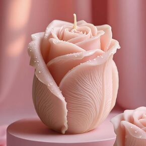 Large Tulip Bud Flower Succulent Leaves Cylinder Molds Silicone Wave Spiral Candle Mold - Silicone Resin Casting Molds for Candle & Resin & Soap Craft Supplies in Kuwait