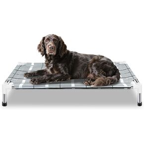 Elevated Raised Outdoor Dog Bed - Cooling Lifted Outside Dogs Cot Bed with Non-Slip Feet Dog Hammock Bed with Stainless Steel Frame Portable Puppy Pet Bed for Indoor & Outdoor in Saudi Arabia