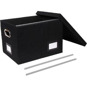 Portable File Organizer Box with Lid, Filing Box with Handle, Multi-Label Slots, Perfect for Office/Home/Decor (Light Green) in Saudi Arabia