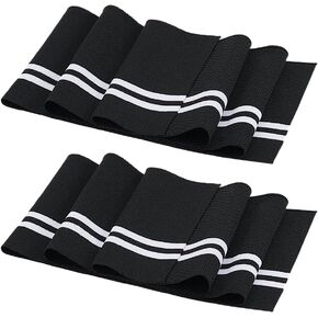 بنقاس مضرب بينيكريريت 2pcs من الألياف المرنة ، 39x5.1inch خطوط النمط ذي الأضلاع المتماسكة حزام متماسكة ، أصفاد ، أشرطة رقبة للتشذيب والملابس الحواف ، سميكة 1 ملم in Kuwait