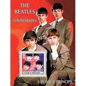 John Lennon, Paul McCartney, Ringo Starr, George Harrison Collectible Postage Stamp ST4108 in Kuwait