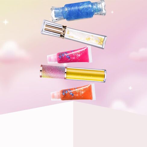 JCOOS LIP Gloss Make Kit ، 73pcs متعة صنع Kids Kids Ploss Kids الخاصة بك ، والمبتدئين ، ومجموعات Lipgloss للفتيات ، ومجموعة أحمر الشفاه DIY ، وقاعدة زيت الشفاه الرطبة ، والهدايا لفتيات توين ، والمراهقين ، والبنات ، والنساء in Kuwait