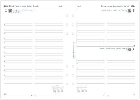 FILOFAX A5 Day لكل صفحة 5 مواعيد اللغة 2026 يوميات 26-68515 in Saudi Arabia