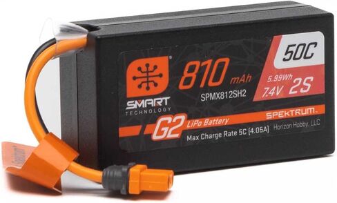 SPEKTRUM Accessories Smart G2 PowerStage حزمة: 810mAh 2S 50C Lipo Battery (IC2) ، شاحن S100 ، كتلة الطاقة 65W ، محول ، SPMXPSS210 in Kuwait