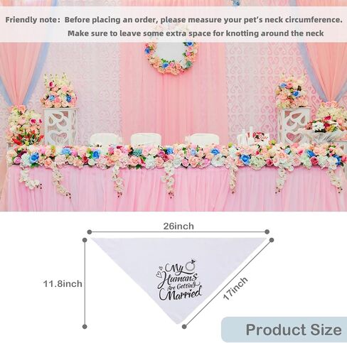 Wedding Dog Bandana, My Humans are Getting Married Dog Bandanas, Premium Dogs Wedding Outfit as an Engagement Gifts for Couples in Saudi Arabia