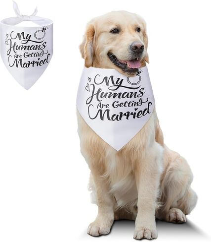 Wedding Dog Bandana, My Humans are Getting Married Dog Bandanas, Premium Dogs Wedding Outfit as an Engagement Gifts for Couples in Saudi Arabia