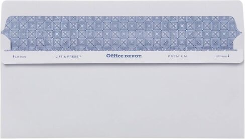Office Depot 100% Recycled Lift Press(TM) Window Envelopes, #10 (4 1/8in. x 9 1/2in.), White, Pack Of 500, 76171 in Saudi Arabia
