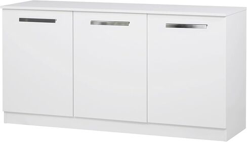 Saint Birch Alaska Wood 3 Door Credenza File Cabinet in White in Saudi Arabia