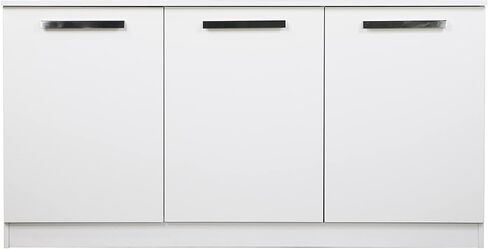 Saint Birch Alaska Wood 3 Door Credenza File Cabinet in White in Saudi Arabia