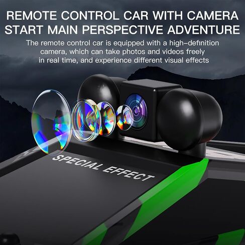 RC Cars FPV Camera RC Car with LED Lights - High Speed Remote Control Racing Truck for Adults & Kids, 1:28 Scale Hobby Grade Off-Road Buggy Gift Set, HD Live Video & Night Driving in Saudi Arabia