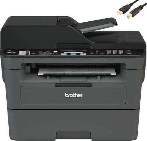 Brother MFC L26 Series Monochrome Monochrome All-in-One Laser Printer ، Printing التلقائي على الوجهين ، 250 ورقة ، لاسلكي ، طباعة متنقلة ، مع كابل طابعة MTC ، Black in Saudi Arabia