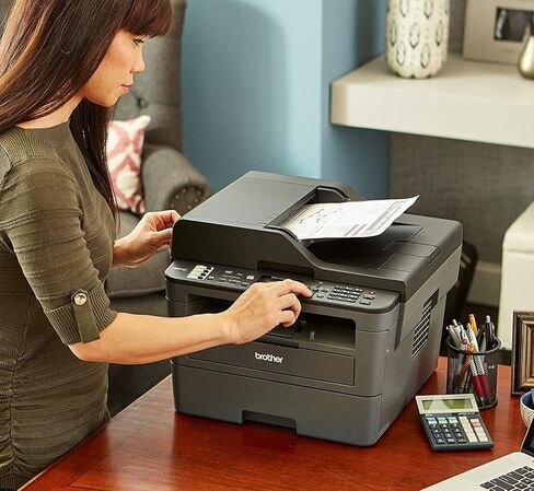 Brother MFC L26 Series Monochrome Monochrome All-in-One Laser Printer ، Printing التلقائي على الوجهين ، 250 ورقة ، لاسلكي ، طباعة متنقلة ، مع كابل طابعة MTC ، Black in Saudi Arabia