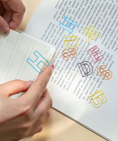 52 Pcs Stainless Steel Paper Clips - Alphabet Letter Clips for Office & School with Storage Box Assorted Color(Holiday Series) in Saudi Arabia