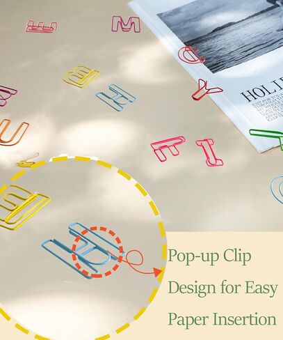 52 Pcs Stainless Steel Paper Clips - Alphabet Letter Clips for Office & School with Storage Box Assorted Color(Holiday Series) in Saudi Arabia