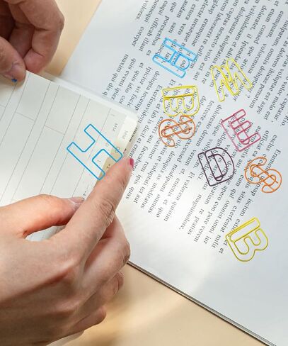52 Pcs Stainless Steel Paper Clips - Alphabet Letter Clips for Office & School with Storage Box Assorted Color(Holiday Series) in Saudi Arabia
