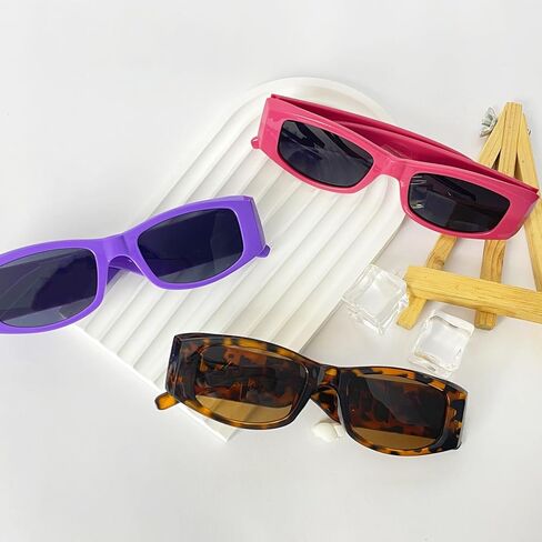 SUNOVELTIES نظارات شمسية مستطيلة غير منتظمة الشكل فاخرة نظارات النخيل هاواي زي نظارات مربعة كبيرة للجنسين والكبار in Kuwait