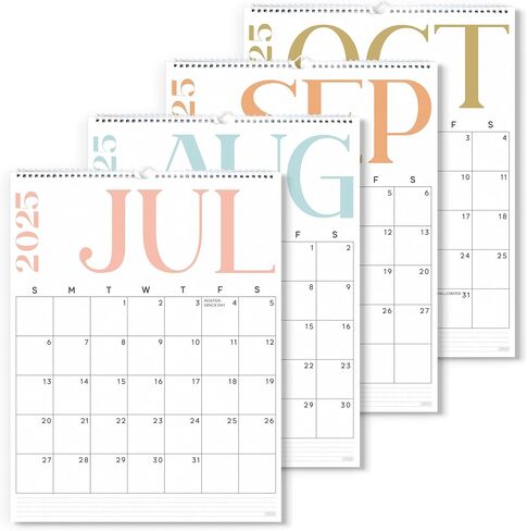 S&O Modern Vertical Wall Calendar from July 2025-Dec 2026 - Tear-Off Monthly Calendar - 18 Month Academic Wall Planner - Hanging Organizer to Track Anniversaries & Appointments - 13.5"x10.5"in in Saudi Arabia