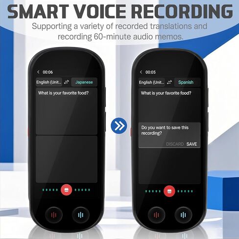 NICEWIN Language Translator Device - Real Time Translation Device with 150+ Languages, Upgraded Ai Translator No WiFi Needed, Offline Recording Photo Input Translation for Travel Business Learning in Kuwait