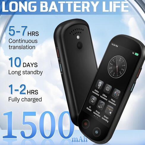 NICEWIN Language Translator Device - Real Time Translation Device with 150+ Languages, Upgraded Ai Translator No WiFi Needed, Offline Recording Photo Input Translation for Travel Business Learning in Kuwait