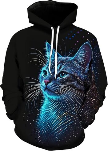 Aueoero 3D Print Hoodies for Teen Boys Pullover Hoodie Sweatshirt for Birthday Gift in Kuwait