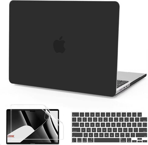B BELK Compatible with MacBook Pro 14 inch Case 2025 2024-2021 M4 M3 M2 M1 Pro Max Chip A3112 A3185 A3401 A2918 A2992 A2779 A2442, Plastic Hard Shell Case+Keyboard Cover+Screen Protector, Transparent in Kuwait