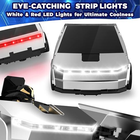تحويل لعبة RC Cyber ​​Pickup Truck Cars Robot Robot للأطفال ، سيارة التحكم عن بُعد 2.4 جيجا هرتز مع تشوه واحد بزخرفة 360 درجة ، أضواء عيد الميلاد ، هدايا عيد الميلاد للأولاد 4-7-8-12 （1:18） in Kuwait