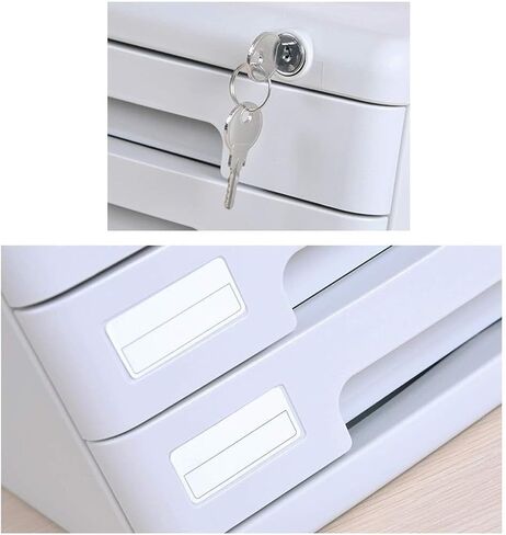 File Cabinet Lockable Drawer Office Storage File Box Data Cabinet Drawer Desktop Cabinet in Saudi Arabia