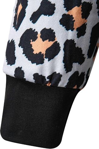 Womens Leopard Print Cardigan Lightweight Long Sleeve Open Front Fall Cardigans S-XXL in Kuwait