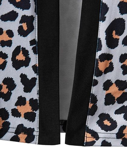 Womens Leopard Print Cardigan Lightweight Long Sleeve Open Front Fall Cardigans S-XXL in Kuwait
