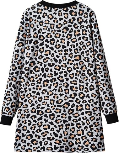 Womens Leopard Print Cardigan Lightweight Long Sleeve Open Front Fall Cardigans S-XXL in Kuwait