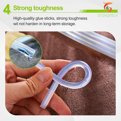 Transparent Glue Stick EVA Material Adhesive 0.43inch*11.81inch Suitable for Crafting, DIY Projects and Repairs (30, Black Glue Stick) in Kuwait
