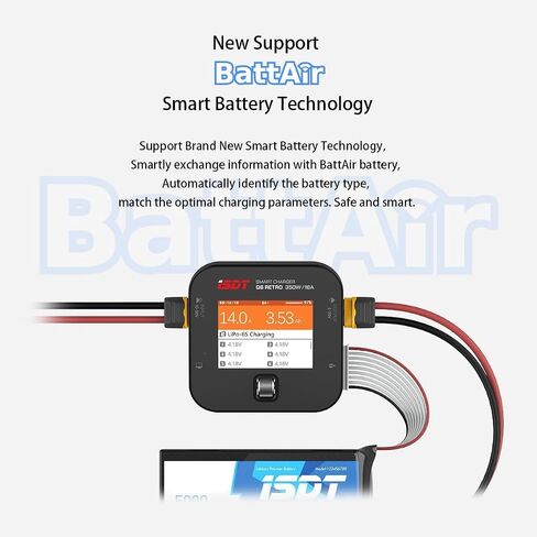 ISDT Q6 Retro Lipo Battery Charger Discharger DC 350W 16A شاحن بطارية SMART RC لـ 2 ~ 6S LITHV LIHV LIFE NIMH NI-CD/PB LIPO BATTION in Saudi Arabia