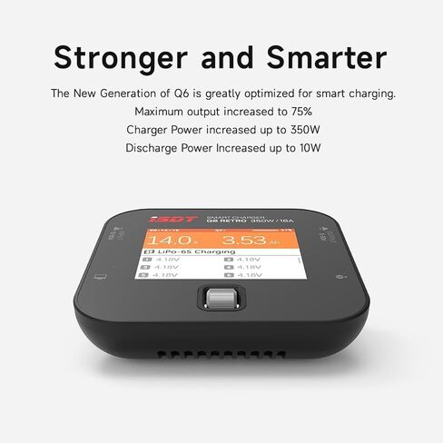 ISDT Q6 Retro Lipo Battery Charger Discharger DC 350W 16A شاحن بطارية SMART RC لـ 2 ~ 6S LITHV LIHV LIFE NIMH NI-CD/PB LIPO BATTION in Saudi Arabia