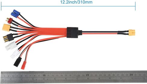 RC Lipo Battery Charger Adapter Connector Wire 8 in 1-موصل عالمي إلى كبل توصيل XT60 لـ TRX و T-Plug و Futaba و Tamiya Mini و Xt60 و EC3 و JST و Tamiya in Kuwait
