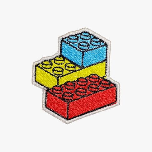 Building Block Patch Iron on Embroidered Patch for Clothes Bag Jean Cap in Saudi Arabia