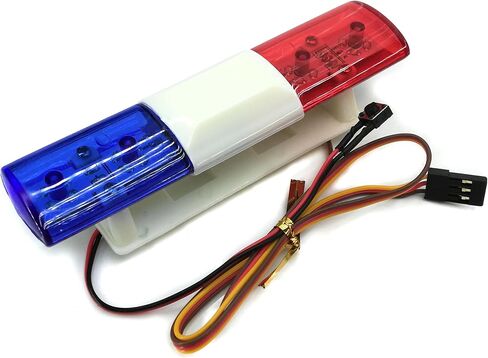 RC Police Car Car Light LED LED BAR LAMP LAMP FOR 1/10 1/8 TRX4 CC01 D90 SCX10 RC Model Car Truck (Red & Blue) in Kuwait