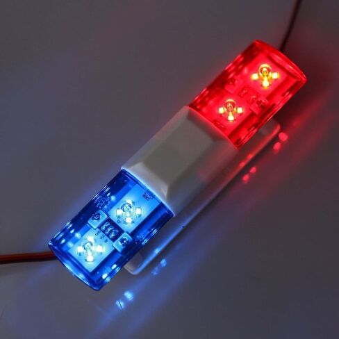 RC Police Car Car Light LED LED BAR LAMP LAMP FOR 1/10 1/8 TRX4 CC01 D90 SCX10 RC Model Car Truck (Red & Blue) in Kuwait
