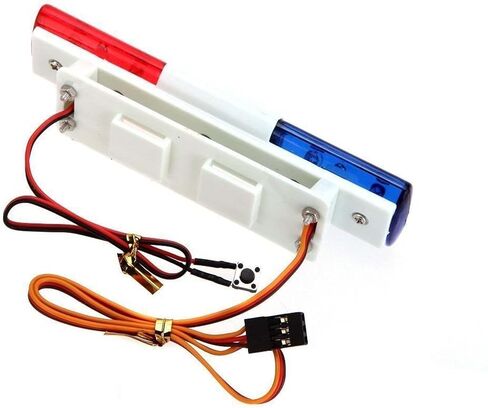 RC Police Car Car Light LED LED BAR LAMP LAMP FOR 1/10 1/8 TRX4 CC01 D90 SCX10 RC Model Car Truck (Red & Blue) in Kuwait